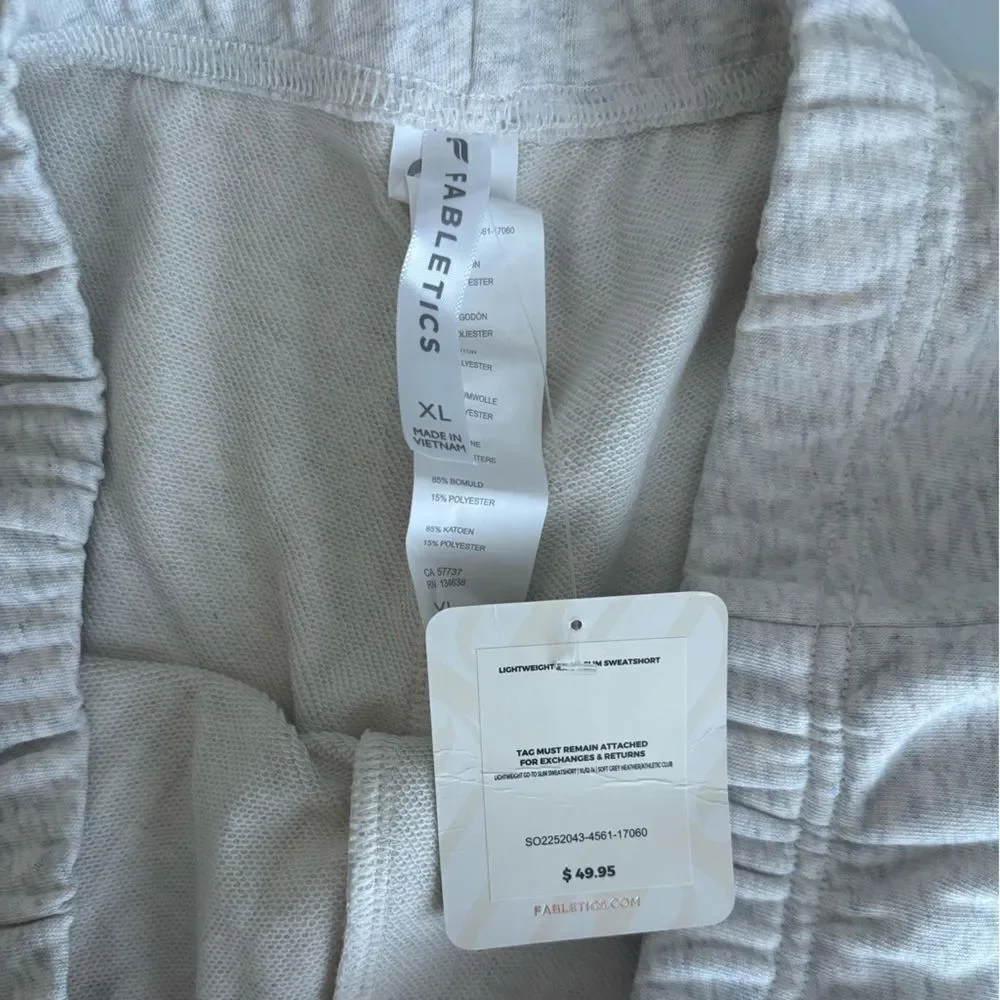 Fabletics Lightweight Go To Slim Sweatshort XL NWT